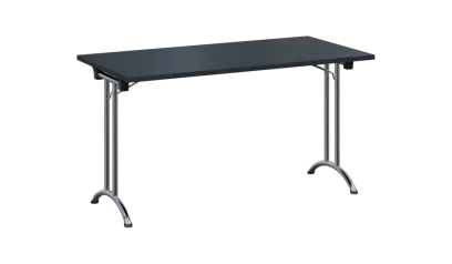 SLC 140 chrom skládací jednací stůl 1394x700, deska 25 mm, podnož chrom, deska antracit